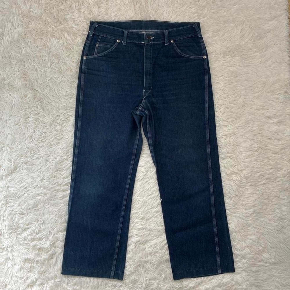 Vintage Baggy Loose Western Tour de Francé Dark wash straight leg jeans